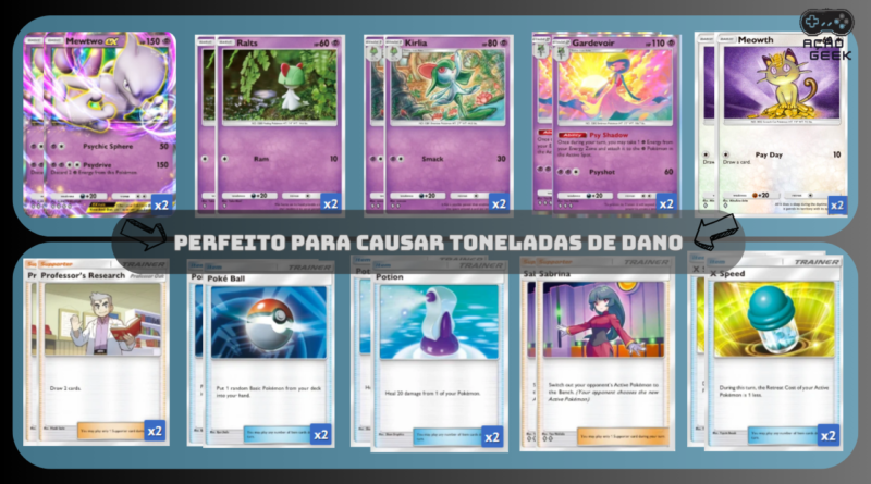 Pokémon TCG Pocket: Deck Mewtwo & Gardevoir para causar toneladas de dano